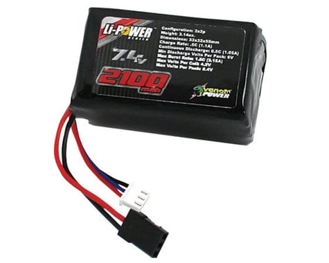 Venom Power 2S DRIVE LiPo Receiver Battery Hump Pack (7.4V/2100mAh)