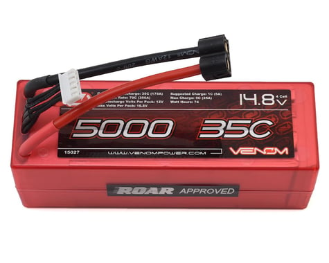 Venom Power 4S 35C Hard Case LiPo Battery w/Universal Connector (14.8V/5000mAh)