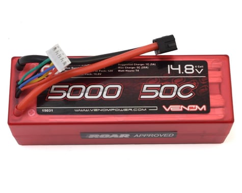 Venom Power 4S 50C Hard Case LiPo Battery w/Universal Connector (14.8V/5000mAh)