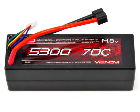 Venom Power 4S Hard Case 70C LiPo Battery w/Universal Connector (14.8V/5300mAh)
