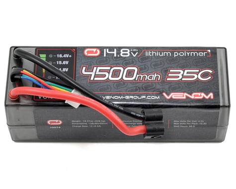 Venom Power 4S Li-Poly 35C Battery Pack w/Volt Check & Universal Connector (14.8V/4500mAh)