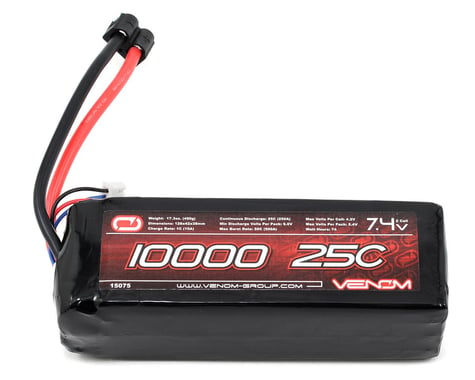 Venom Power 2S LiPo 25C Battery Pack w/Universal Connector (7.4V/10,000mAh)