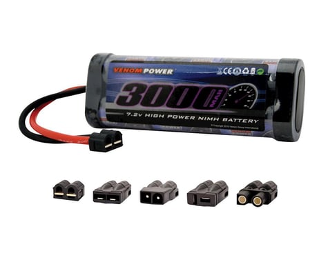 Venom Power 6 Cell NiMH Stick Pack Battery w/Universal Connector (7.2V/3000mAh)