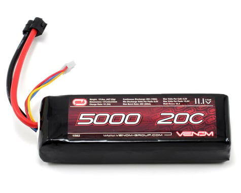 Venom Power 3S LiPo 20C Battery Pack w/Universal Connector (11.1V/5000mAh)