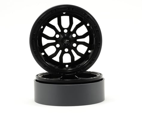 Vanquish Products 2.2x1" SSZ-11 Beadlock Wheels (Black/Black) (2 Wheels/4 Rings)