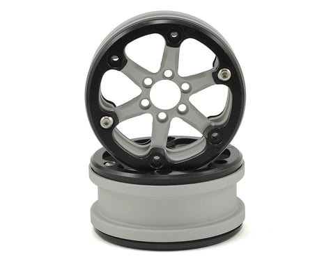 Vanquish Products SLW V2 2.2" Beadlock Wheel (Silver/Black) (2)