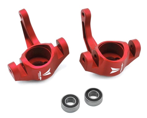 Vanquish Products Aluminum Steering Knuckle Set w/Bearings (2) (Red)