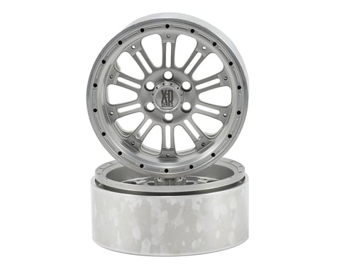 Vanquish Products SLW KMC XD-795 2.2 Aluminum Beadlock Crawler Wheel (2-Silver)