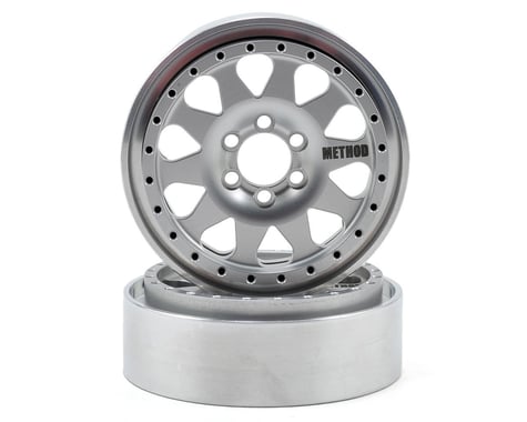 Vanquish Products Method 101 2.2 Aluminum Beadlock Crawler Wheel 2-Silver/Black