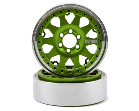 Vanquish Products Method 101 2.2" Aluminum Beadlock Rock Crawler Wheels (2) (Green/Black)