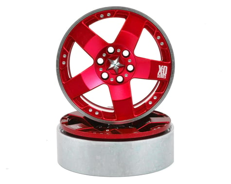 Vanquish Products KMC Rockstars 2.2" Beadlock Wheels (2) (Red)