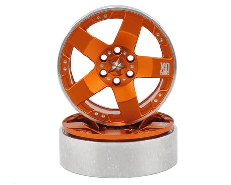 Vanquish Products KMC Rockstars 2.2" Beadlock Wheels (2) (Orange)