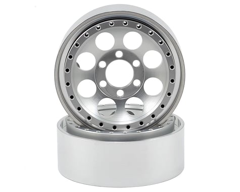 Vanquish Products 8-Hole 1.9  Beadlock Crawler Wheels 2-Silver/Black