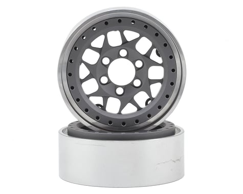 Vanquish Products KMC XD127 Bully 1.9" Beadlock Crawler Wheels (Grey) (2)