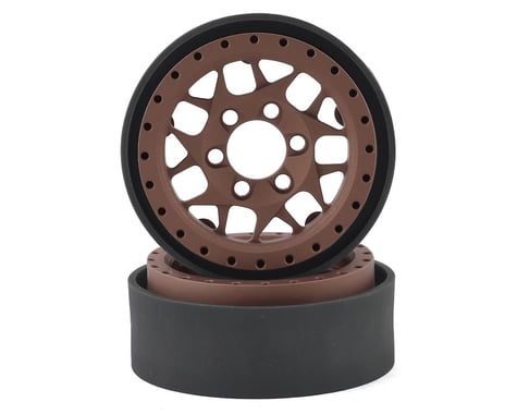 Vanquish Products KMC XD127 Bully 1.9" Beadlock Crawler Wheels (Bronze) (2)