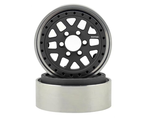 Vanquish Products KMC XD229 Machete 1.9 Beadlock Crawler Wheels (Grey/Black) (2)