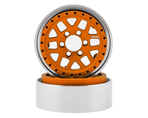 Vanquish Products KMC XD229 Machete 1.9 Beadlock Crawler Wheels (Orange) (2)