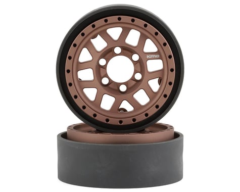 Vanquish Products KMC XD229 Machete V2 1.9" Beadlock Crawler Wheels (Bronze) (2)