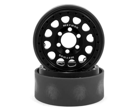 Vanquish Products Method 105 1.9" Beadlock Crawler Wheels (Black/Silver) (2)