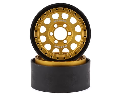 Vanquish Products Method 105 1.9" Beadlock Crawler Wheels (Gold) (2)