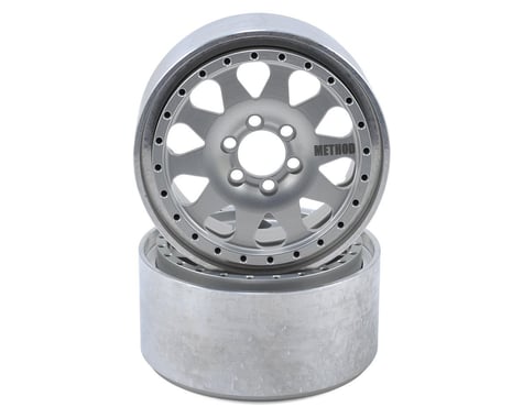 Vanquish Products Method 101 2.2" Beadlock Crawler Wheel (Silver) (2) (1.2 Wide)