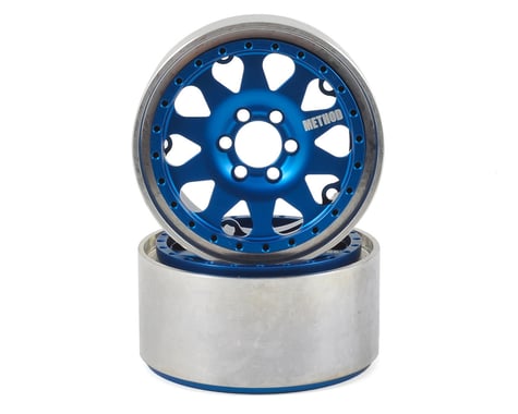 Vanquish Products Method 101 2.2 Aluminum Beadlock Crawler Wheel (2-Blue/Black)