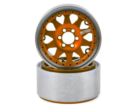 Vanquish Products Method 101 2.2 Aluminum Beadlock Crawler Wheel (2-Orange/Black