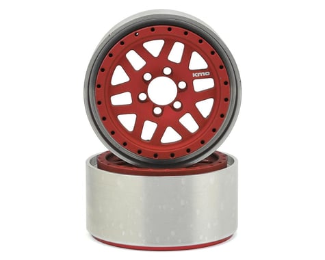 Vanquish Products KMC XD229 Machete 2.2 Beadlock Wheels (2) (Red/Black)
