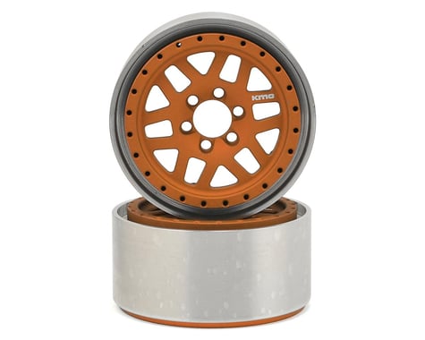Vanquish Products KMC XD229 Machete 2.2 Beadlock Wheels (Orange/Black) (2)