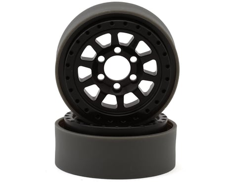 Vanquish Products Battle Born Sierra 1.9" Beadlock Crawler Wheels (Black) (2)