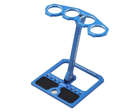 VRP 1/8 Aluminum Shock Stand w/Parts Tray & Storage Pouch (Blue)