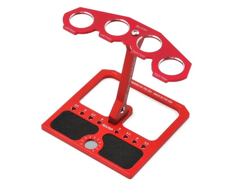 VRP 1/10 Aluminum Ultra Shock Stand w/Parts Tray & Storage Pouch (Red)