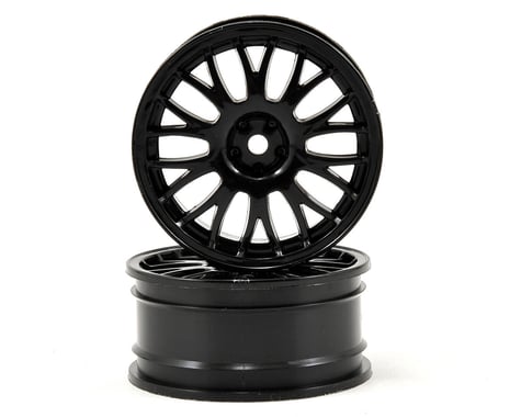 Vaterra 12mm Hex 54x26mm Front Mesh TC Wheel (2) (Black)