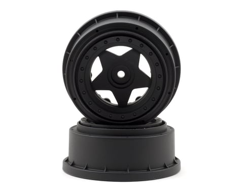 Vaterra Front Wheel Set (Black) (2)