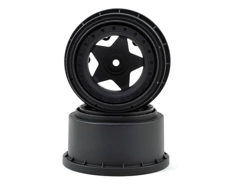 Vaterra Rear Wheel Set (Black) (2)