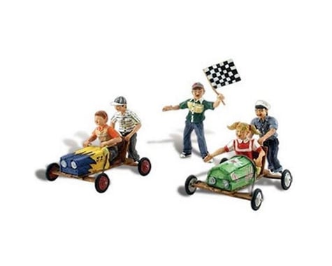 Woodland Scenics HO Scenic Accents Downhill Derby Racing (5 Childre
