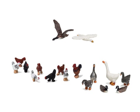 Woodland Scenics HO Scale Geese & Chickens Micro Figures