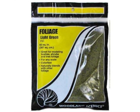 Woodland Scenics Foliage Bag, Light Green/90.7 sq. in.
