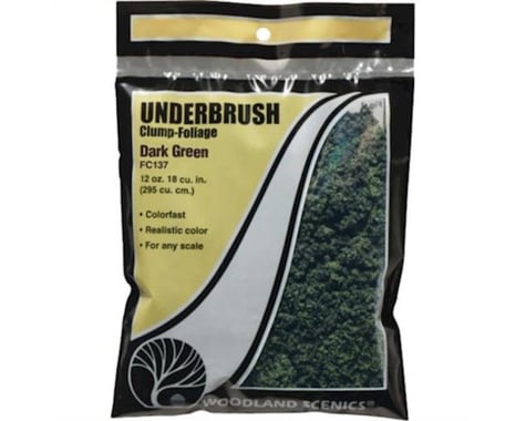 Woodland Scenics Underbrush Bag, Dark Green/18 cu. in.