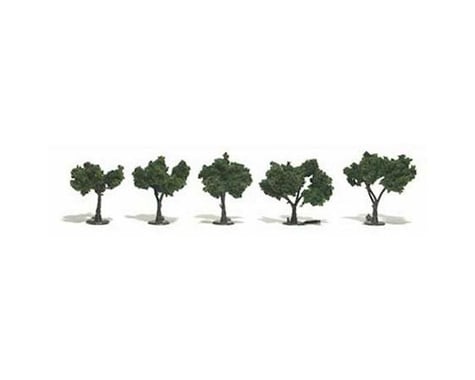 Woodland Scenics Ready-Made Tree, Medium Green 1.25-2" (5)