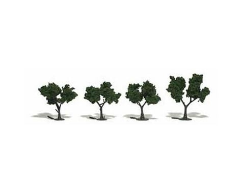 Woodland Scenics Ready-Made Tree, Medium Green 2-3" (4)