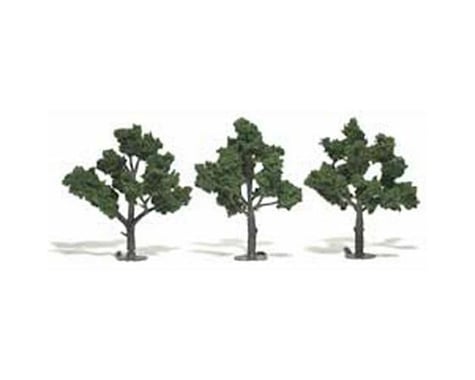 Woodland Scenics Ready-Made Tree, Medium Green 4-5" (3)