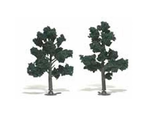 Woodland Scenics Ready-Made Tree, Dark Green 4-5" (2)