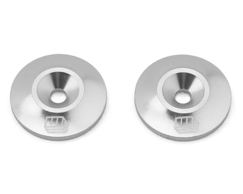 Whitz Racing Products CNC Aluminum Low Profile Wing Washers (Silver) (2)