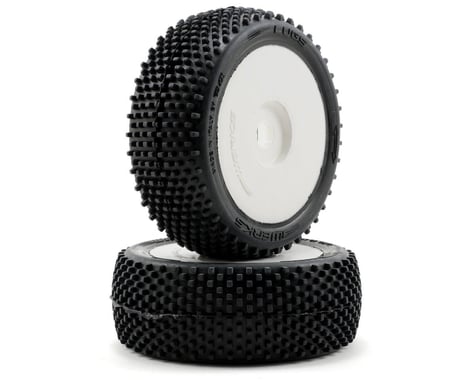 Werks White Dish Pre-Mounted Lugs 1/8 Buggy Tires (R300 Compound) (2)