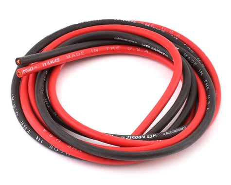 Deans Wet Noodle Wire (Red/Black) (3') (12AWG)