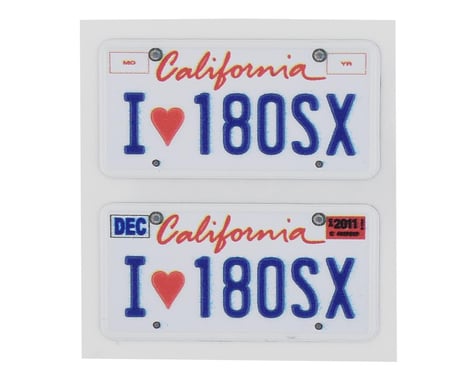 WRAP-UP NEXT REAL 3D U.S. License Plate (2) (I LOVE 180SX) (11x50mm)