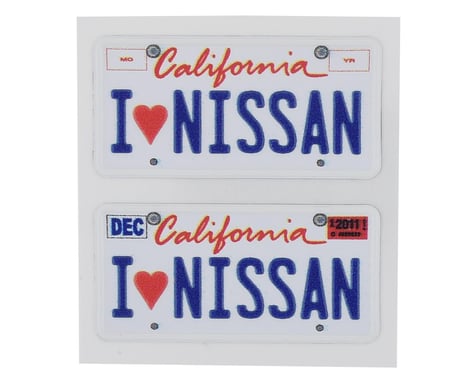 WRAP-UP NEXT REAL 3D U.S. License Plate (2) (I LOVE NISSAN) (11x50mm)