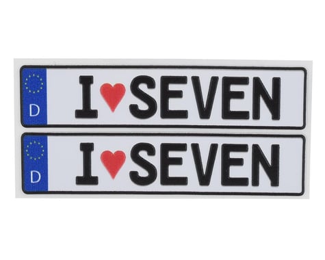 WRAP-UP NEXT REAL 3D  E.U. License Plate (2) (I LOVE SEVEN) (11x50mm)