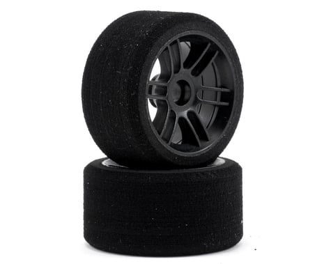 Xceed RC "Enneti" 1/12 Carbon Carpet Front Tires (2) (Carbon Black) (40 Shore)